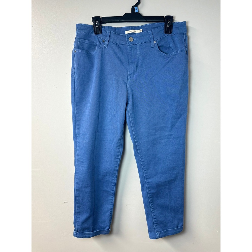 Levis 311 Mid Rise Skinny Jeans Womens 31 Blue Denim Pants Stretch Casual